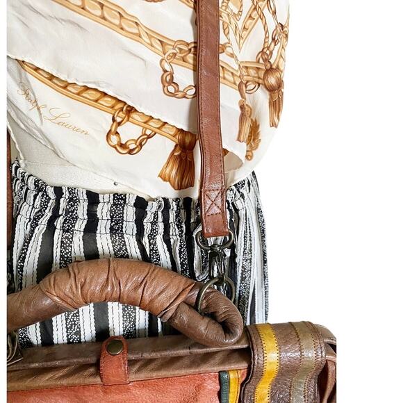 Vintage Leather Crossbody Briefcase - Picture 3 of 7